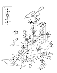 Mower Deck 54-Inch Fabricated Diagram and Parts List for 19A40016 (54Inch-100)(2012) Cub Cadet Lawn Tractor